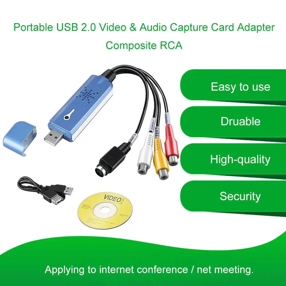 Для USB EasyCAP 2,0 Easy cap Аудио Видео cap ture адаптер VHS DVD DVR tv cap ture Card конвертер Поддержка Win 10 для MAC IOS Drive