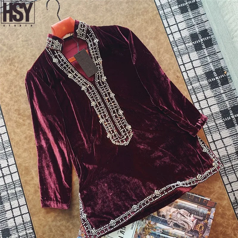 【HSY】2019 осень новый высококачественный византийский аристократический женский