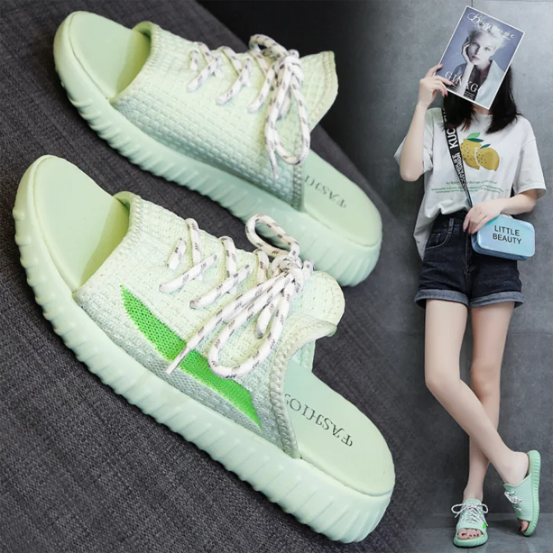 Женские босоножки с кокосовым узором повседневные шлепанцы модель XM247 на лето