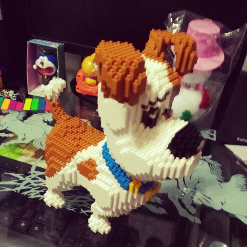Balody Husky Corgi собака динозавр персидский кот Лев попугай Кролик Утка животное