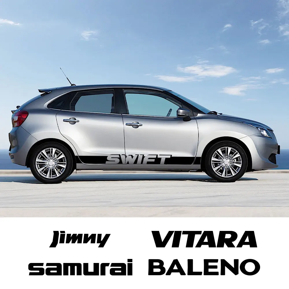 

Vinyl Door Side Skirt Stripes Stickers For Suzuki SX4 Swift Ignis Alto Jimny Samurai Baleno Vitara Grand Vitara Car Accessories