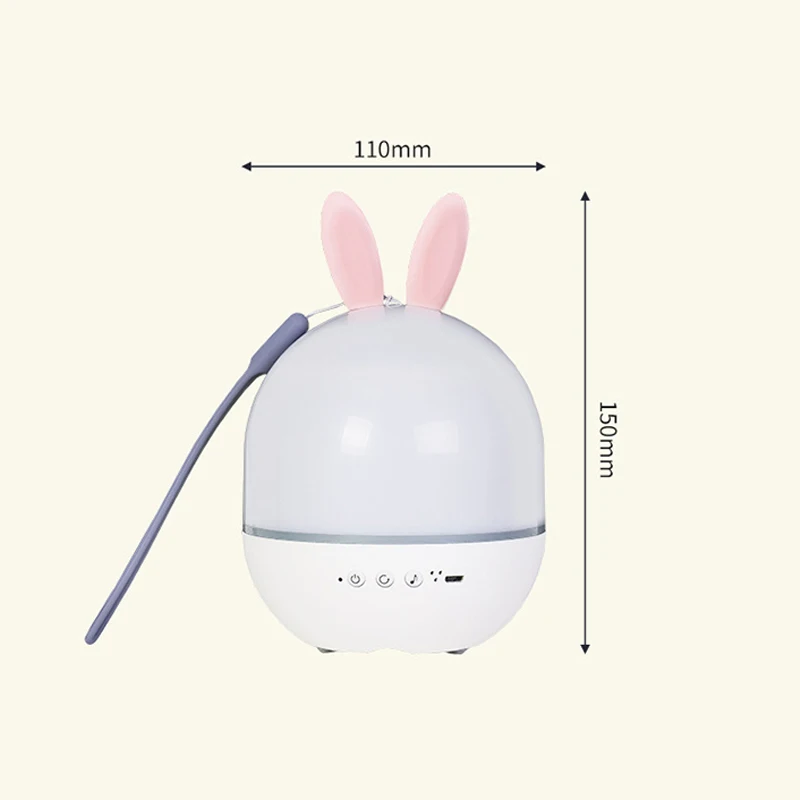 

Romantic Rabbit Starry Sky Led Night Light Dreamy Gypsophila Rotating Projector Charging Bedroom Bedside Atmosphere Light