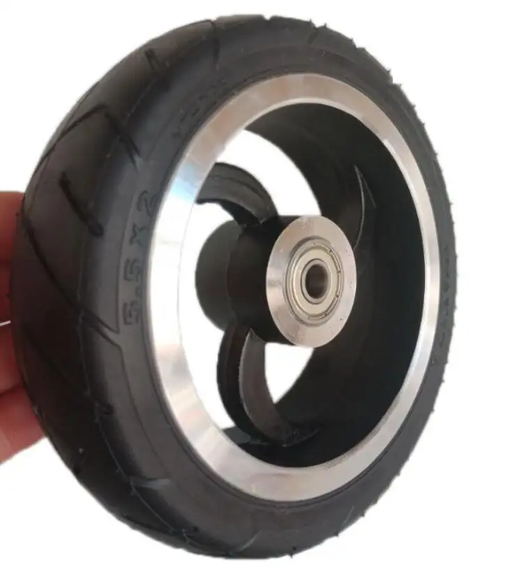 5 дюймов дюйма покрышки Алюминий сплава переднее колесо заднее резиновые шины