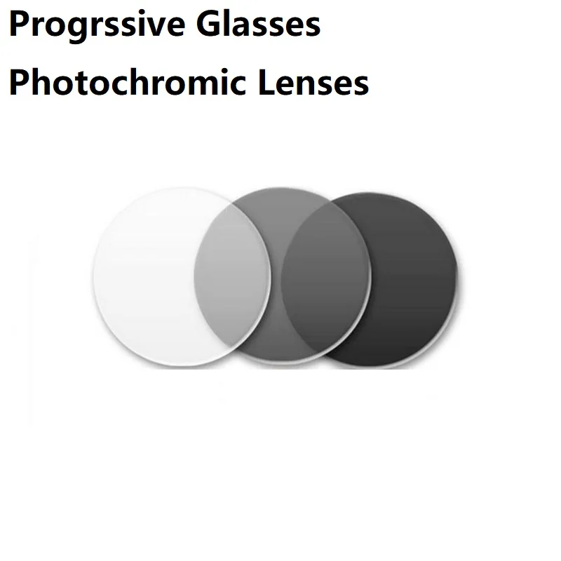 Фотохромные прогрессивные очки для чтения солнцезащитные по рецепту серые