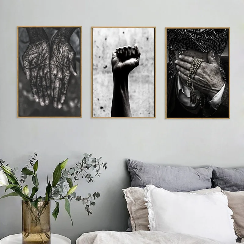 

Fist Prints Minimalist Homes Art in the Entryway Living Room Wall Pictures Decor No Framed