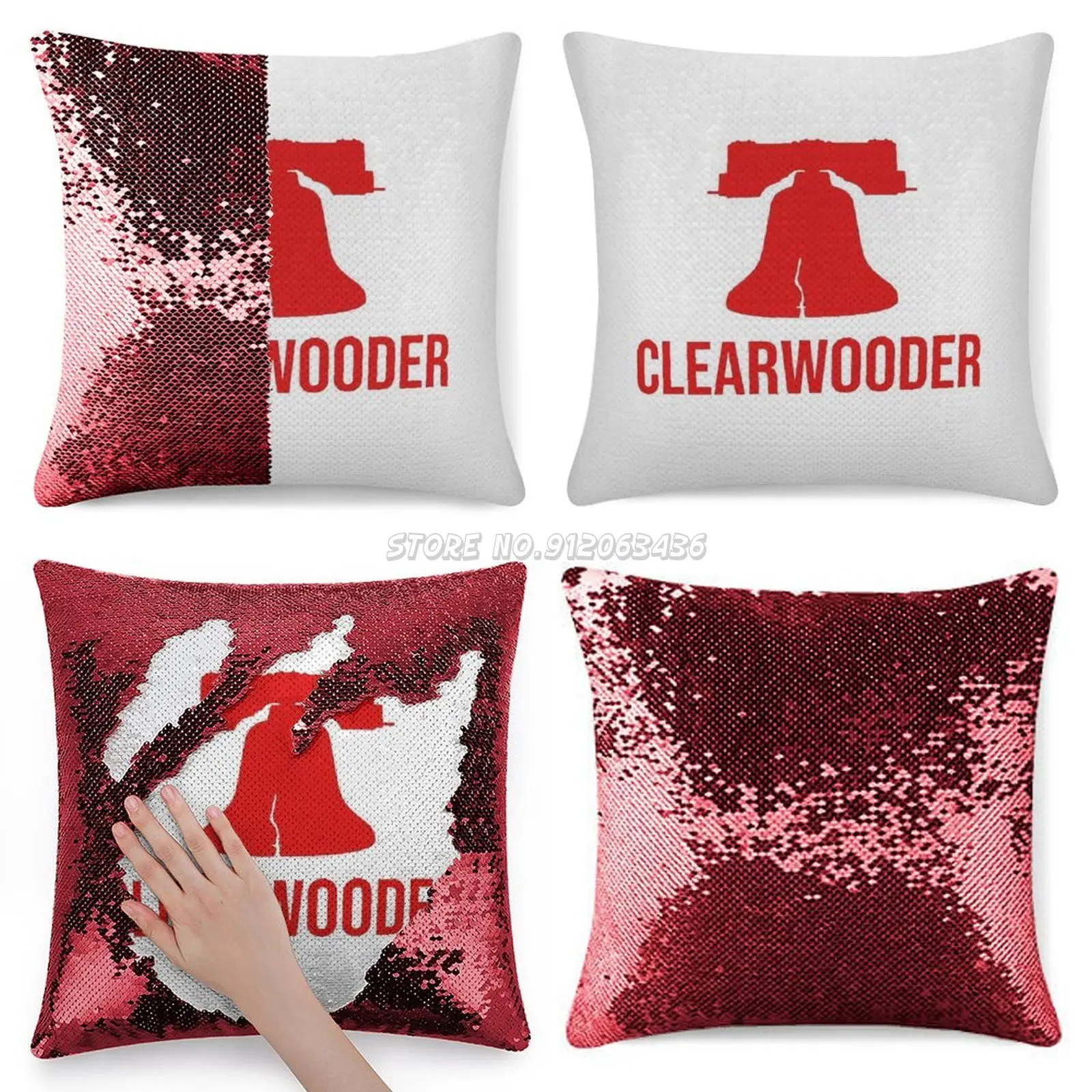 

Наволочка Clearwooder с красными блестками, декоративная подушка с блестками для вечерние НКИ, кафе, дома, дивана, Clearwooder, Калифорния, Харпер, ...