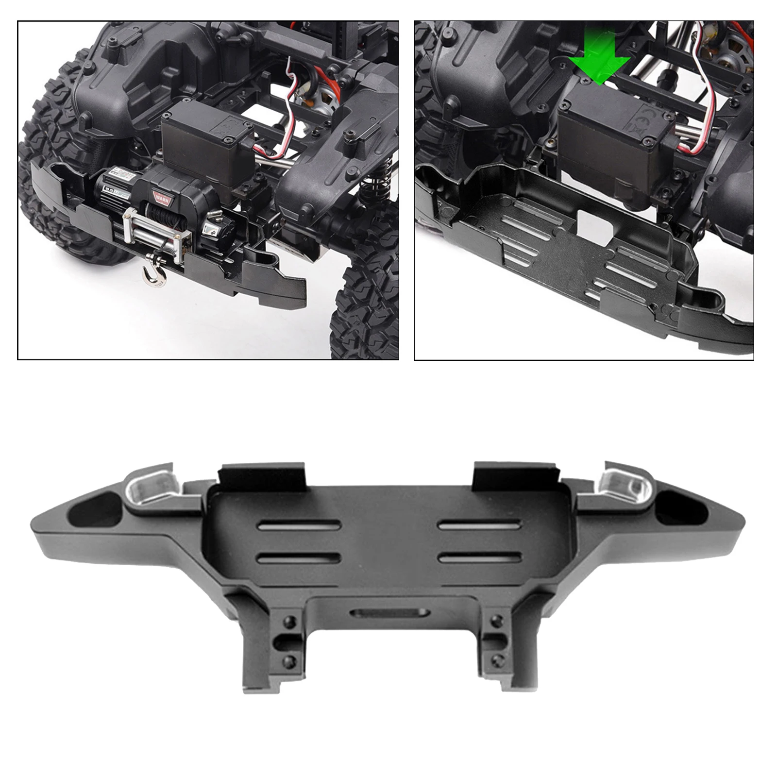1 Base de parachoques delantero RC 1/10, piezas de repuesto para Crawler TRX4, TRX4,SCX10-2