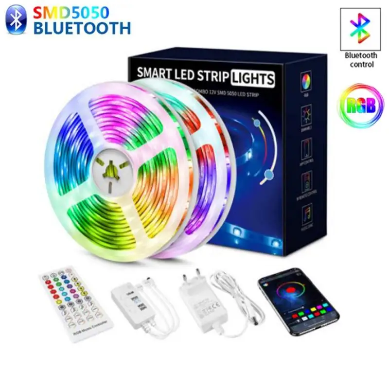 

LED Light Strips Bluetooth WIFI Controller Flexible RGB 5050 Decoration BackLight Lamp Night Light Luminous String For Bedroom
