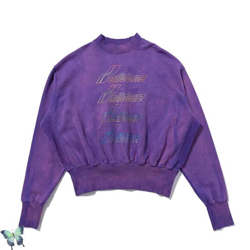 

Autumn Winter Welldone Slim Fit Sweatshirts Men Women High Quality Cotton Pullover We 11 Done Fashion Casual Sweatshirt