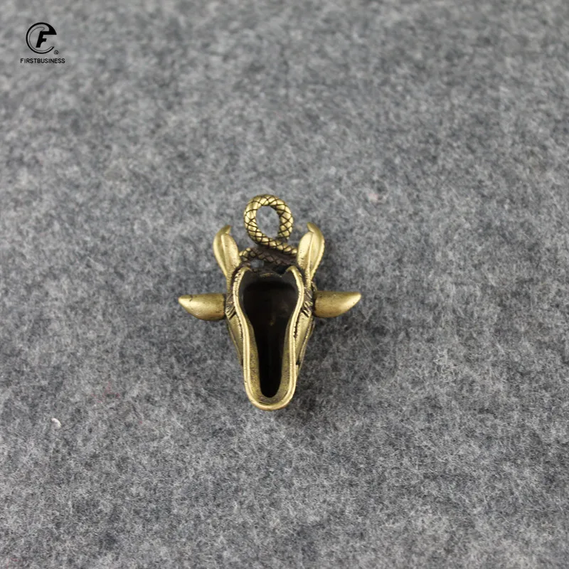 Медная змея голова Овцы украшения для домашнего декора креативные мини статуи