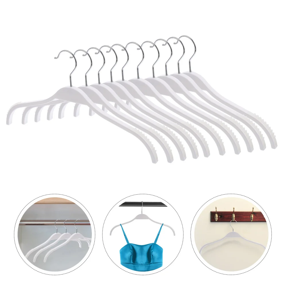 

1 Set 10 Pcs Coat Hangers Clothing Hangers Traceless Clothes Hangers