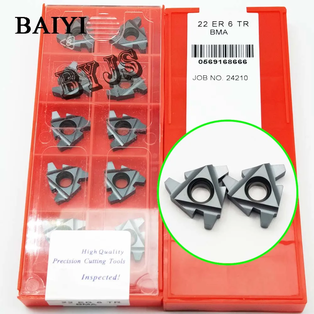 Твердосплавная Резьбовая пластина 22ER 6TR BMA 10 шт. резьбовой инструмент для
