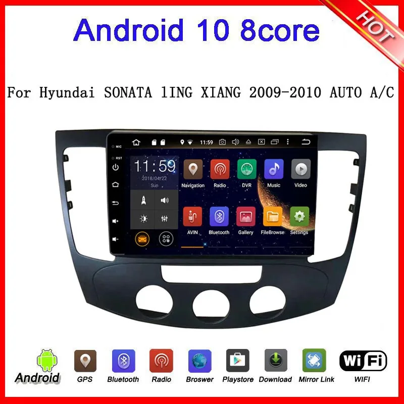 

Автомобильный мультимедийный плеер Android10 для hyundai SONATA, руководство A/C 2009-2012, автомобильное радио, GPS-навигация, головное устройство, аудио, ...