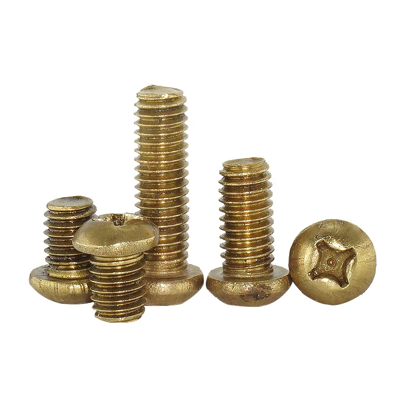 25 шт. M3 латунные крестовые винты с круглой головкой болты полукруглой