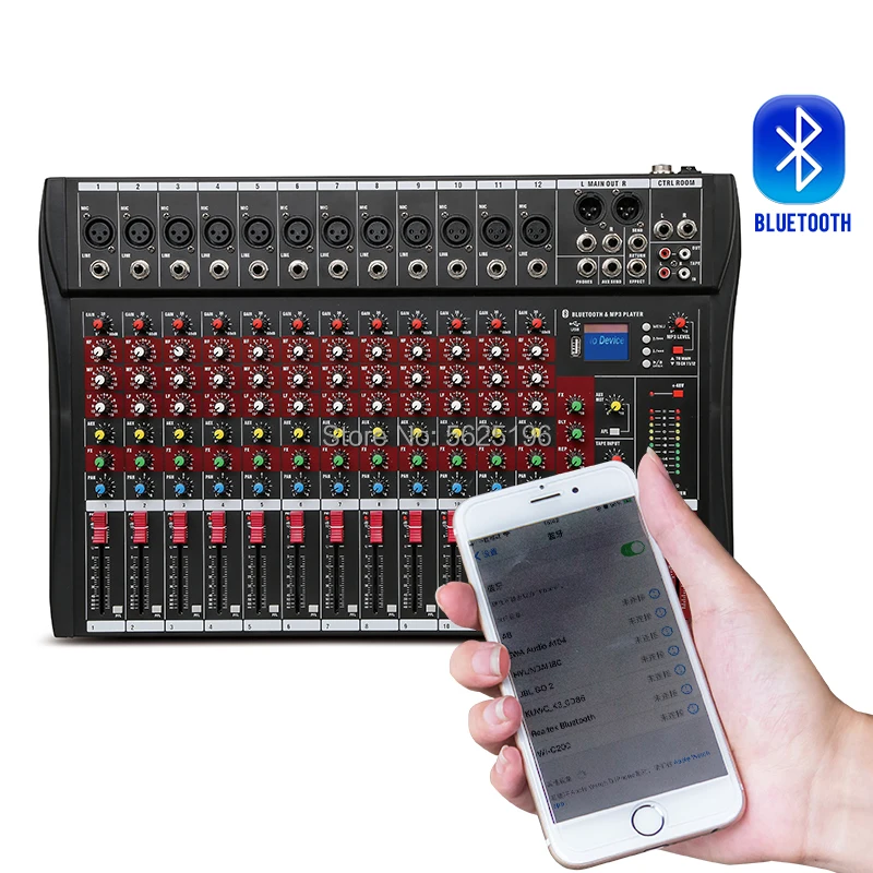 Высококачественный 12-канальный Профессиональный цифровой аудиомикшер CT120S с