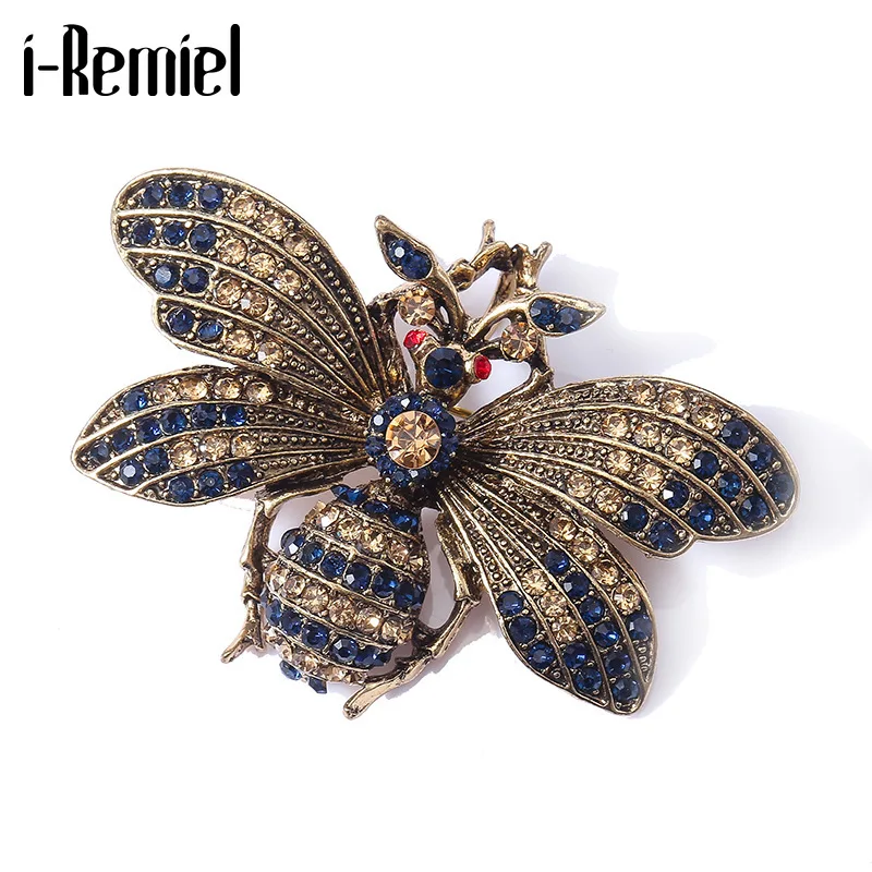 

New Insect Bee Brooch Vintage Rhinestone Butterflies Brooches Coat Corsage Luxulry Jewelry Gifts for Women and Men Accessories