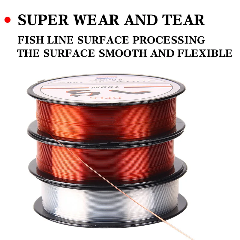

100M Nylon Rock Fishing Line Japan Imported Raw Silk Rock Sea Tai Luya Resistant Fishing Tackle Accessories