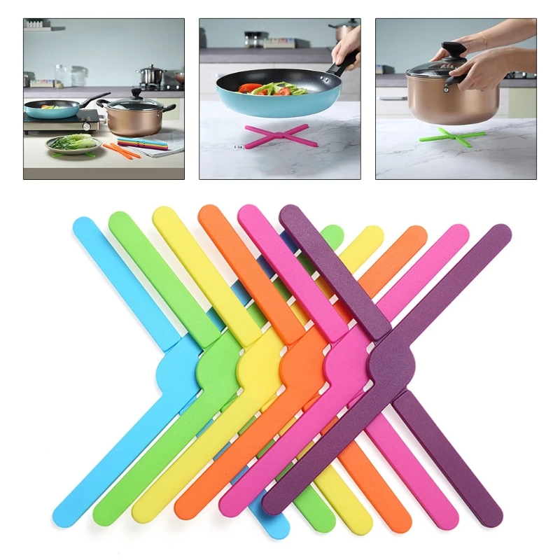 

6Pcs Foldable Thermal Insulation Placemat Non-Slip Insulated Bowl Mat Creative Tea Coffee Bar Cup Table Pad Drink Coasters