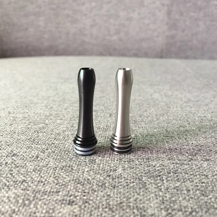 Длинный мундштук для вейпа из нержавеющей стали MTL 510 черный серебристый с узким