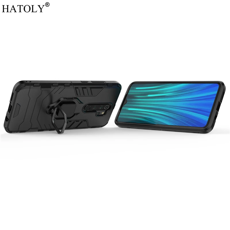 For Xiaomi Redmi Note 8 Pro Case Cover for Redmi Note 8 Pro Finger Ring PC TPU Hard Back Phone Case For Xiaomi Redmi Note 8 Pro