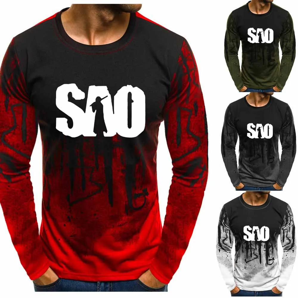 Новинка 2021 художественные свитшоты SAO Sword Online Модный хлопковый Мужской флисовый