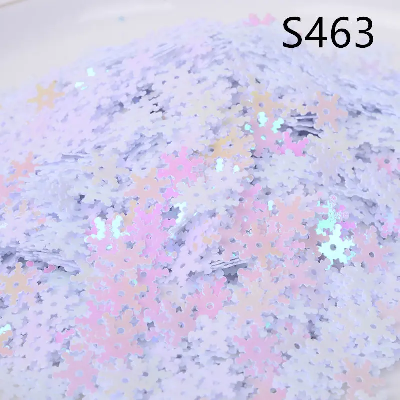 Блестящие пайетки с блестками в виде снежинок 10 цветов 7 мм для дизайна ногтей