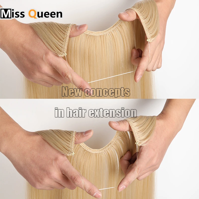 Женские прямые волнистые волосы MISS QUEEN черные коричневые блонд натуральные