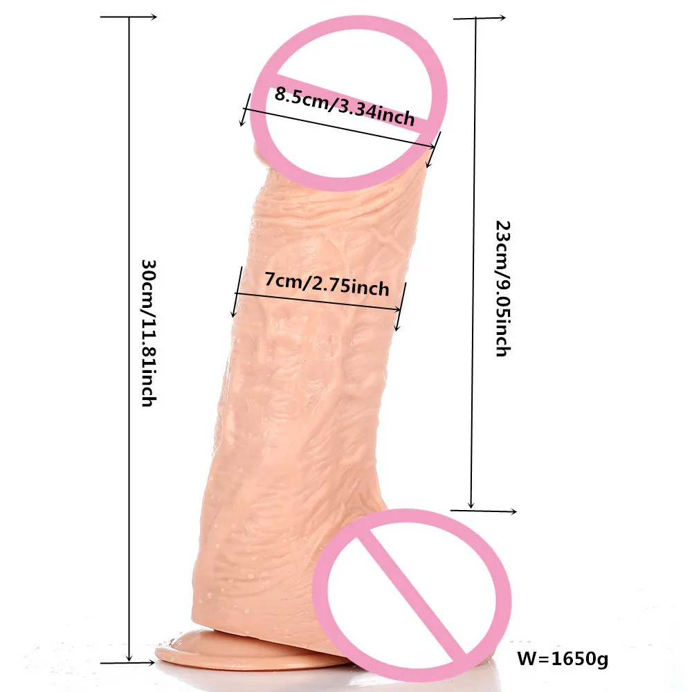 Супер огромный толстый большой фаллоимитатор присоске мужской искусственный