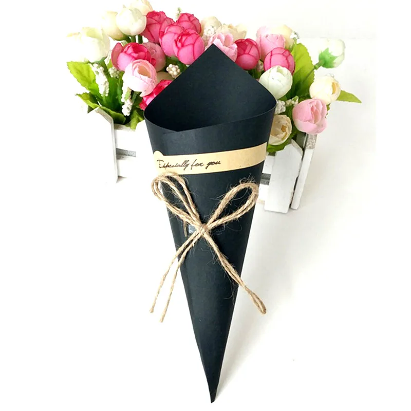 50 шт. Подарочный пакет для конфет крафт бумажные пакеты цветов шоколада сладкого