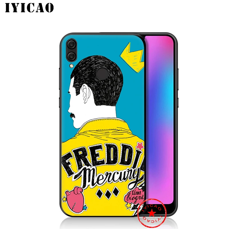 Queen Фредди Меркьюри мягкий чехол для huawei Honor 20 10 9X9 8C 8X8 7X 7C 7A 6A Nova 5i 4 3i 2 2i Lite рro вид
