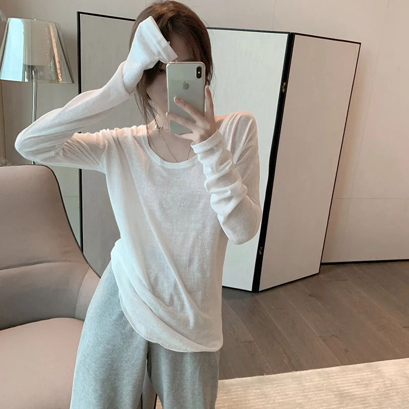 Тонкая рубашка с длинными рукавами красная в сеточку гонконгском стиле для