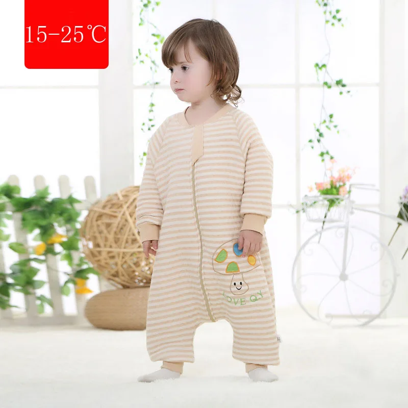 Новинка спальный мешок для малышей теплые цветные хлопковые пижамы с длинными