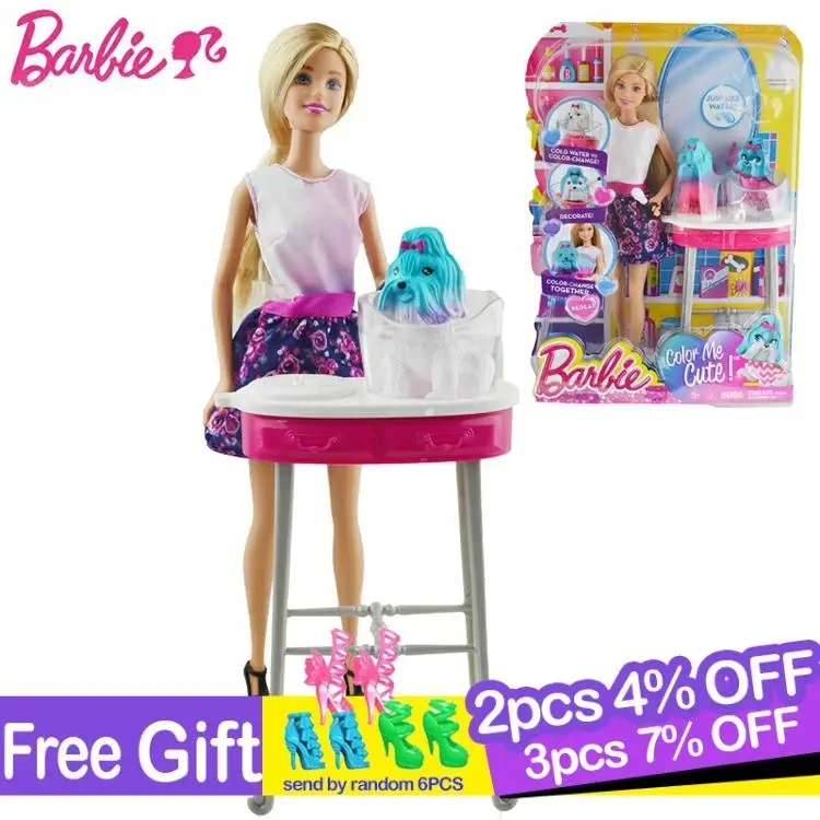Оригинальная кукла Барби уход за животными девочка творческий дизайн Одежда