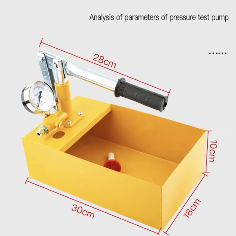 

1 комплект из желтой туники воды Давление Тесты er Медь 2.5MPa 0-40 кг Давление Тесты er ручной гидравлический Тесты насос машина с G1/2"