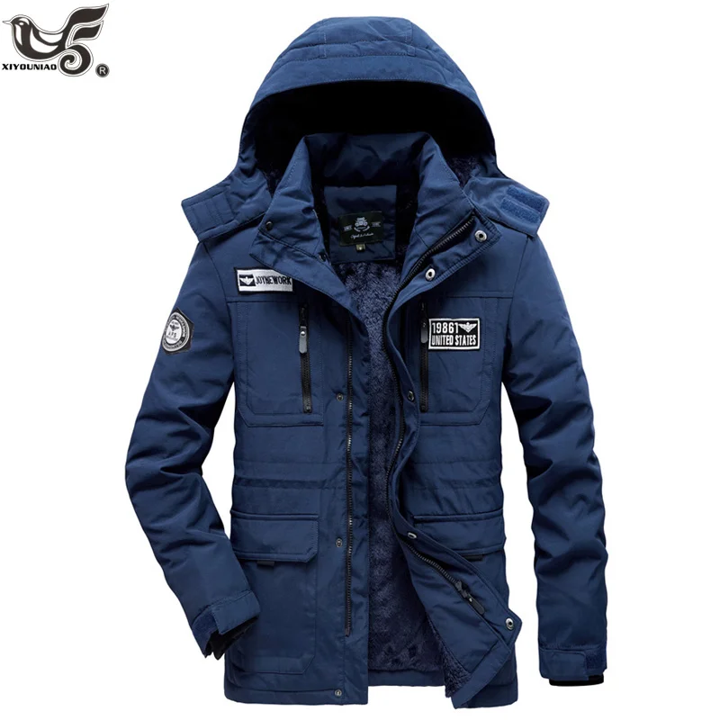 

Мужская зимняя куртка на флисе, с хлопковой подкладкой, Размеры M ~ 4XL