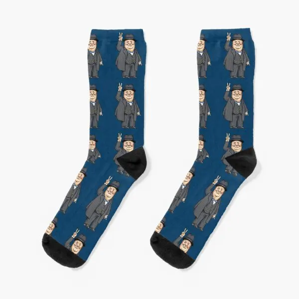 Winston Churchill Crew Socks Knee High Best Ankle Black Women Mens