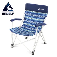 hewolf outdoor portable fishing stool leisure travel lunch break backrest recliner camping sketching folding chair