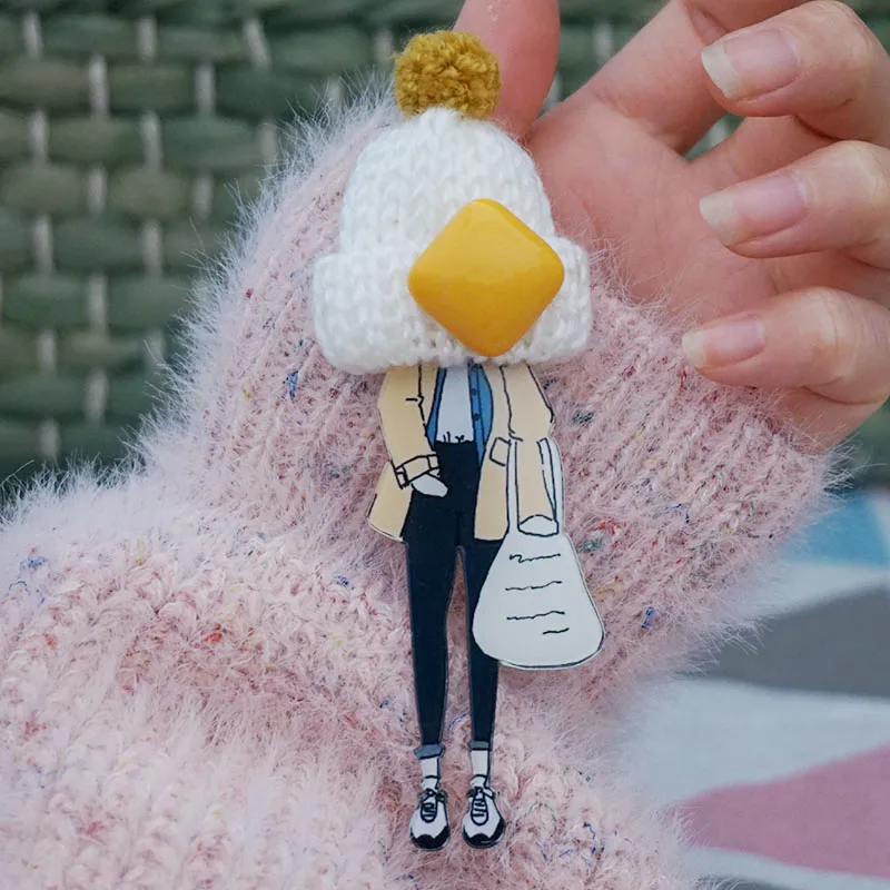 Брошь шляпа Новый Diy креативные милые женские Необычные значки булавки для