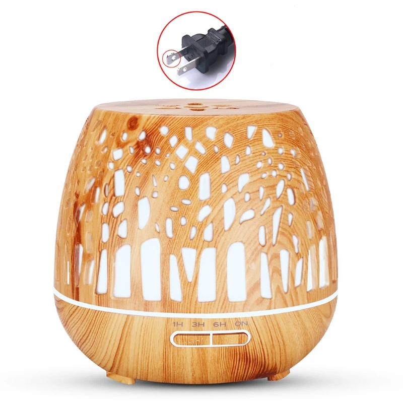 

Aroma Diffuser 400ml, LED Ultrasonic Fragrance Diffuser with Remote Control, Essential Oil Aromatherapy Diffuser - Carved J6PE