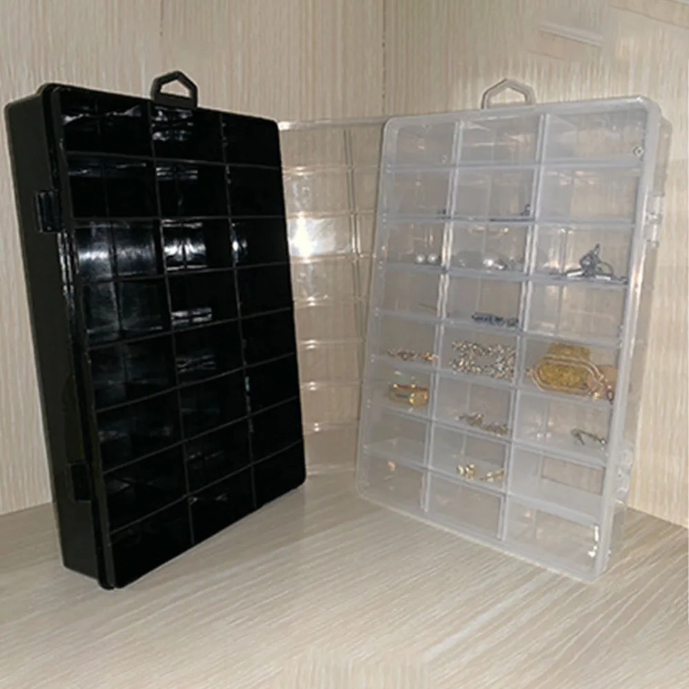 

Craft Storage Box Hard Plastic Organizer Plastic Slot 24 Grids Adjustable