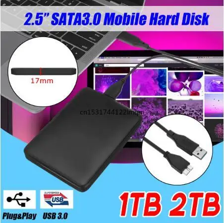 2 5 Внешний жесткий диск USB3.0 HDD HD 1 ТБ/2 ТБ мобильный запоминающие устройства для
