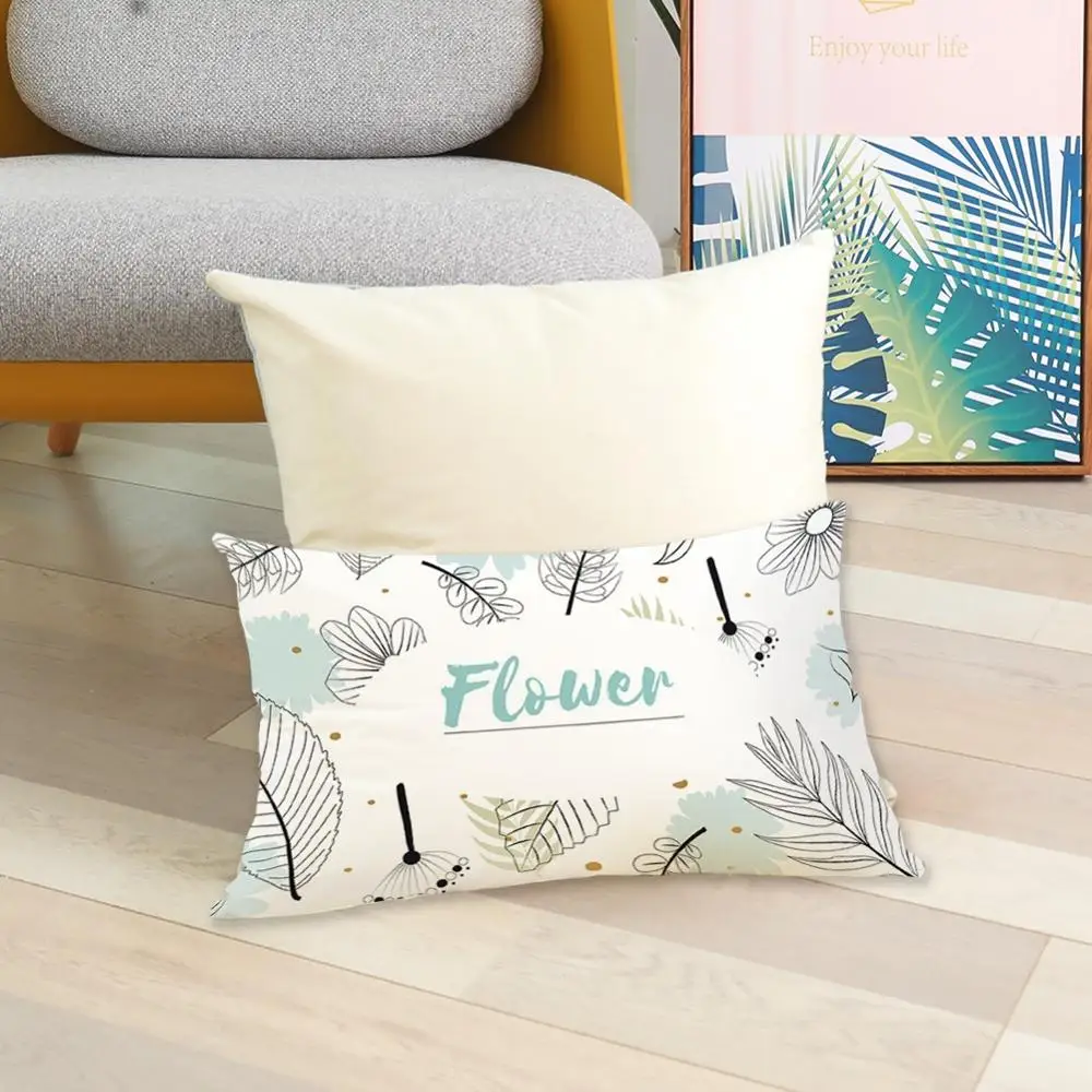 Украшение для дома короткая плюшевая подушка чехол с перьями мандала