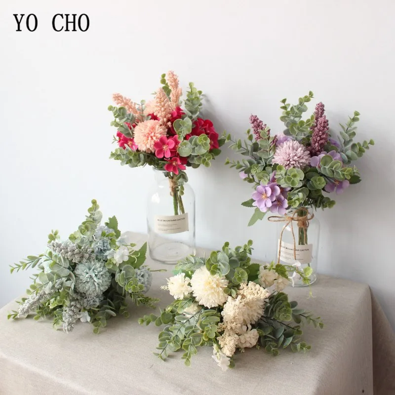 Свадебный букет YO CHO из искусственного шелка цветок краба подружки невесты белый