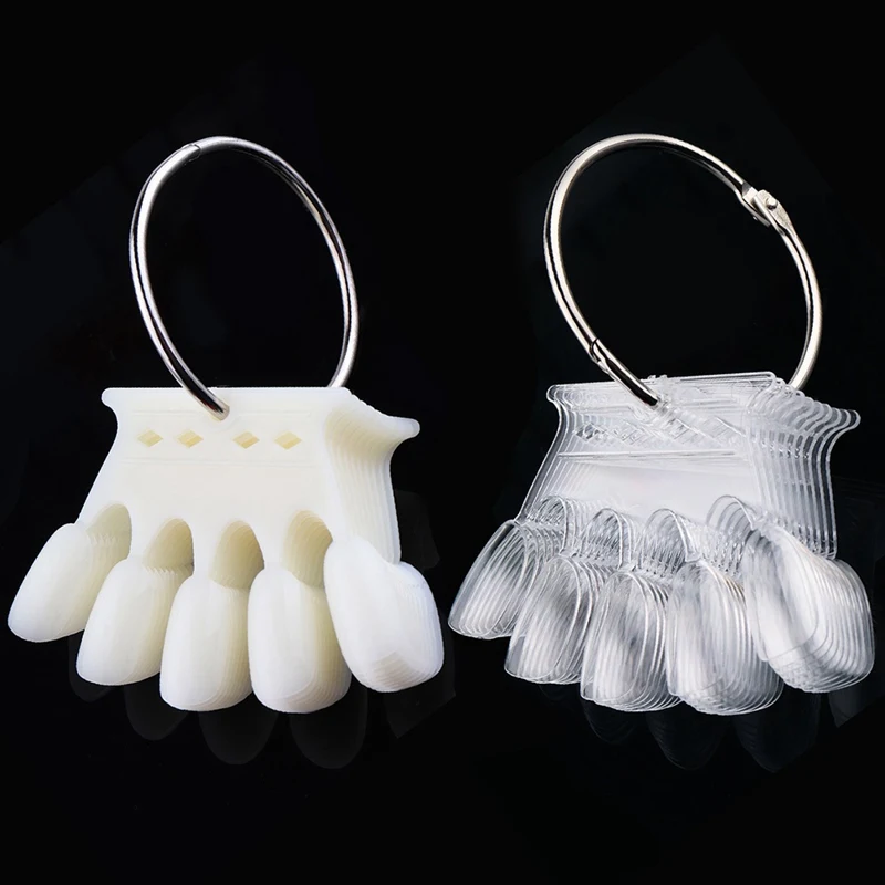 Корона 50 типсов для ногтевого дизайна искусственные ногти цветная палитра