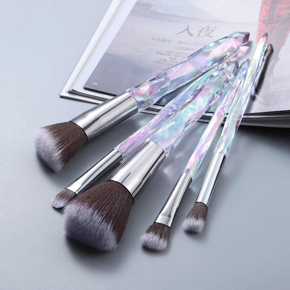 

5pcs/set Diamond Makeup Brushes Set Professional Eye Shadow Eyebrow Powder Foundation Make Up Brush Tool Beauty Cosmetic Brochas