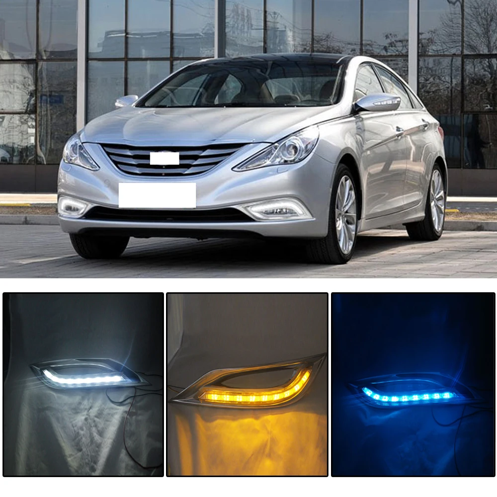 CAPQX 2 шт. для Hyundai Sonata 8th 2011 2012 2013 авто светодиод дневного света DRL Противотуманные
