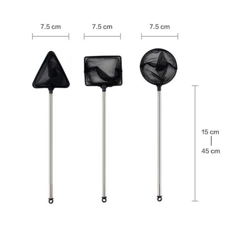 Можно вешать аквариумную рыболовную сеть с выдвижной ручкой из нержавеющей