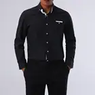 Деловая рубашка с длинным рукавом и карманами, дышащая однотонная мужская рубашка с лацканами, рабочая одежда, рубашка с лацканами и длинными рукавами, 2021