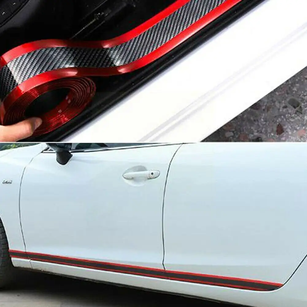 

Car Stickers Anti Scratch Door Sill Protector Rubber Car Sticker Threshold Protection Car Bumper Carbon Film Strip Styling C2W3