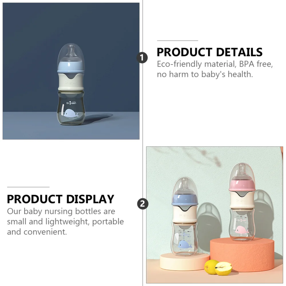 

Baby Bottle Breast Wide Mouth Feeding Bottle Glass Baby Bottle